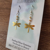 Dragonfly Earrings (Gold Colour)