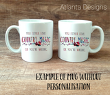 PERSONALISE ME! Love Country Music Mug with Optional Coaster Upgrade