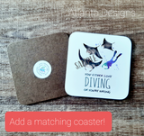 PERSONALISE ME! Scuba Diving & Manta Ray Mug with Optional Coaster Upgrade