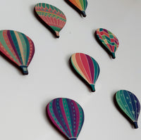 Hot Air Balloon Mini Magnets Set