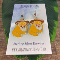 Cowboy Cat Earrings - Country Jewellery