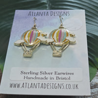 Hot Air Balloon Dangly Earrings