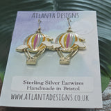 Hot Air Balloon Dangly Earrings