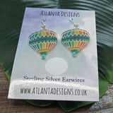 Hot Air Balloon Dangly Earrings