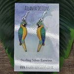 Parrot Dangly Earrings - Blue and Gold Macaw