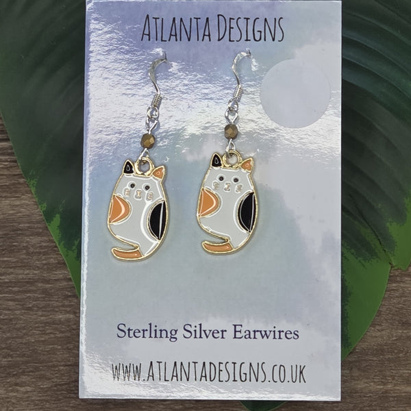 Cute Cat Dangly Earrings