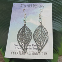 Large Leaf Dangly Earrings