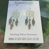 Dreamcatcher Dangly Earrings Country Jewellery