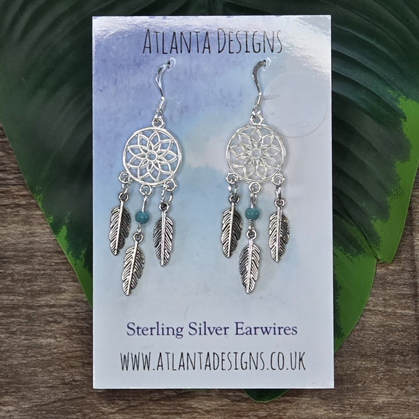 Dreamcatcher Dangly Earrings Country Jewellery