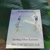 Beaded Leaf Dangly Earrings