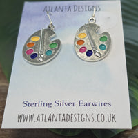 Paint Palette Dangly Earrings