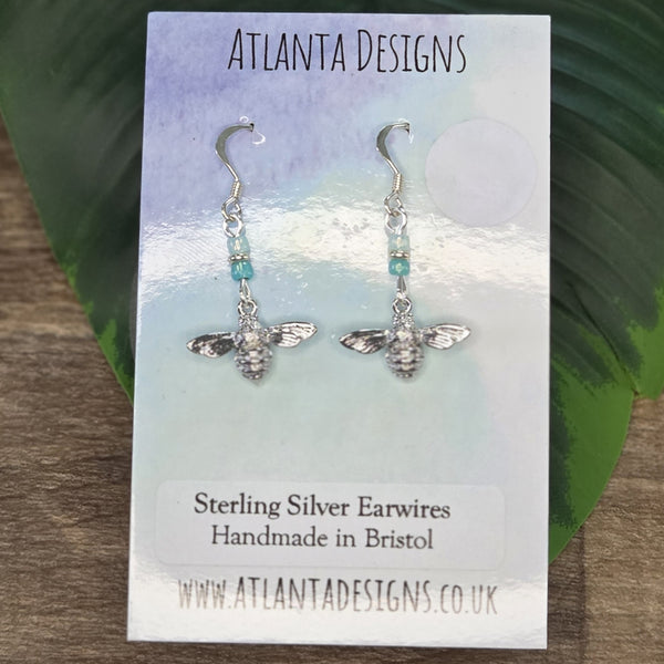 Bumble Bee Dangly Earrings