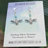 Bumble Bee Dangly Earrings
