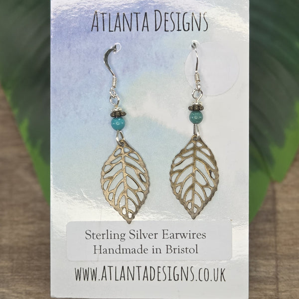 Leaf Dangly Earrings