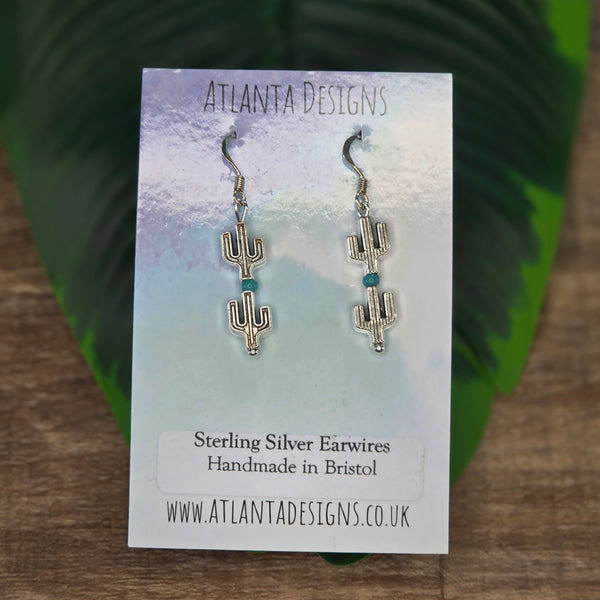 Western Cactus Dangly Earrings - Country Jewellery