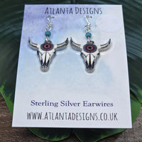 Western Cow Head Dangly Earrings - Country Jewellery