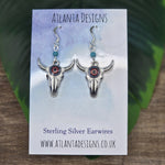 Western Cow Head Dangly Earrings - Country Jewellery
