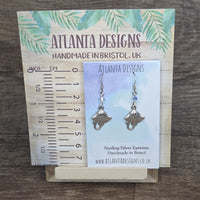 Stingray Manta Ray Dangly Earrings - Ocean Jewellery