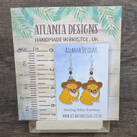 Cowboy Cat Earrings - Country Jewellery