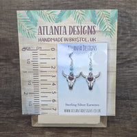Western Cow Head Dangly Earrings - Country Jewellery