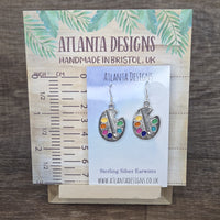 Paint Palette Dangly Earrings