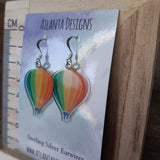 Hot Air Balloon Earrings - Acrylic - Summer Stripe