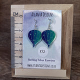 Hot Air Balloon Earrings - Blue stars Acrylic