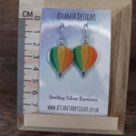 Hot Air Balloon Earrings - Acrylic - Summer Stripe