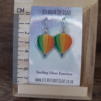 Hot Air Balloon Earrings - Acrylic - Summer Stripe