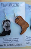 Cowboy Boots - Black - Country Jewellery Earrings or Necklace