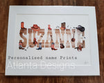 Personalised Name Watercolour Prints - Country & Cowboys