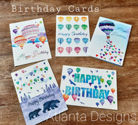 Hot Air Balloon Birthday Cards
