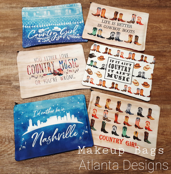 Country Makeup Bags - Illustrated Gifts