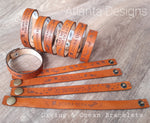 Engraved Leather Bracelets - Men's & Women's Sizes (Diving & Ocean Theme)