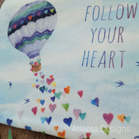 Hot Air Balloon Hearts Makeup Bag