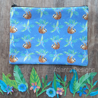 Sloths Makeup Bag (Cornflower Blue)