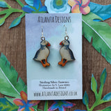 Puffins - Birds Jewellery - Earrings or Necklace