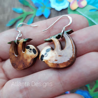 Sloths - Illustrated Jewellery - Earrings or Necklace