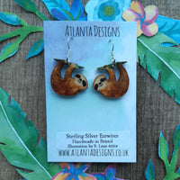 Sloths - Illustrated Jewellery - Earrings or Necklace