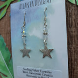Sparkling Star & Crystal Drop Earrings