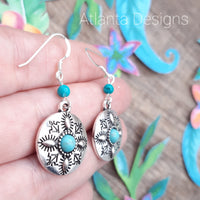 Turquoise Country Style Earrings