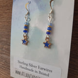 Tiny Star Blue Earrings