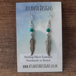 Feather & Turquoise Earrings