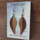 Leaf/ Feather Earrings (Gold)