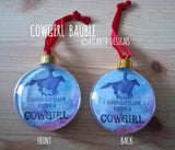 COUNTRY & COWBOYS - Bauble - Illustrated Gifts