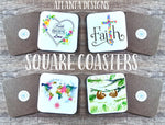 Over 190 Designs! Square Custom Made Coasters - GBF